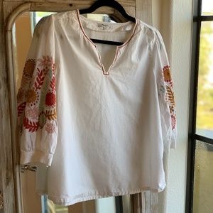 ⭐️SALE!!! Madewell Linen Embroidered Blouse⭐️